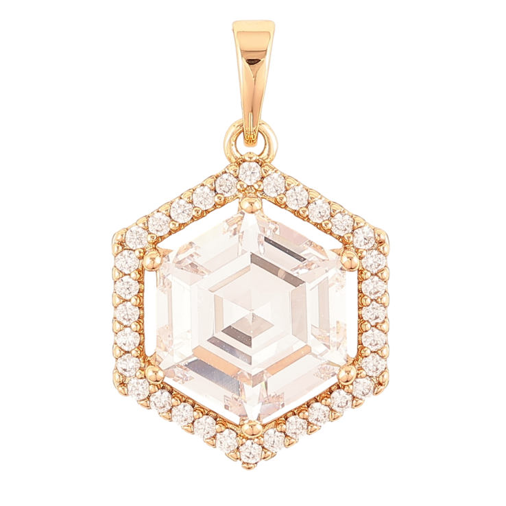 Кулон Xuping Позолота 18K «Кришталевий шестикутник» для ланцюжка до 6мм фото №18