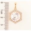 Кулон Xuping Позолота 18K Кристальный шестиугольник для цепочки до 6мм фото №2