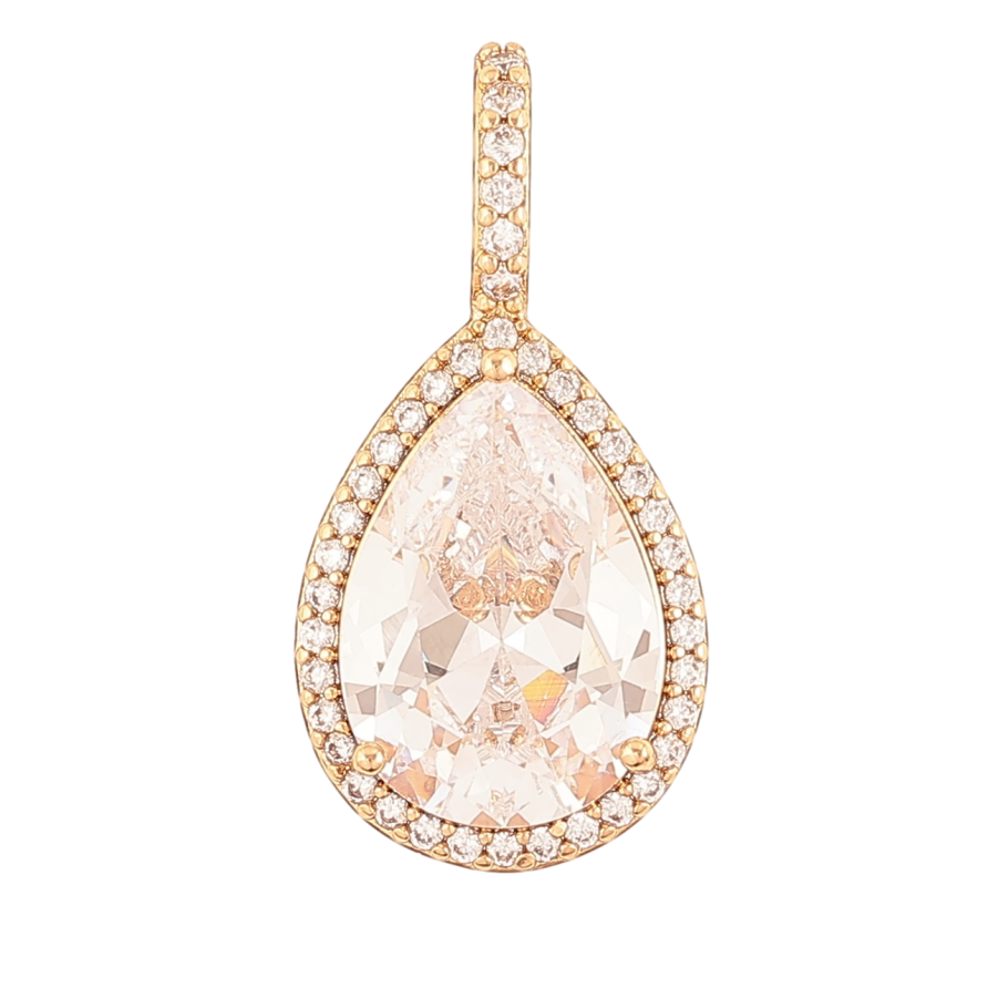 Кулон Xuping Позолота 18K Фианит в обрамлении циркония для цепочки до 4мм фото №1