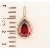 Кулон Xuping Позолота 18K Красный фианит в обрамлении циркония для цепочки до 4мм фото №2
