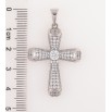 Кулон Xuping Родій «Хрест з інкрустацією цирконієм» для ланцюжка до 7мм фото №2