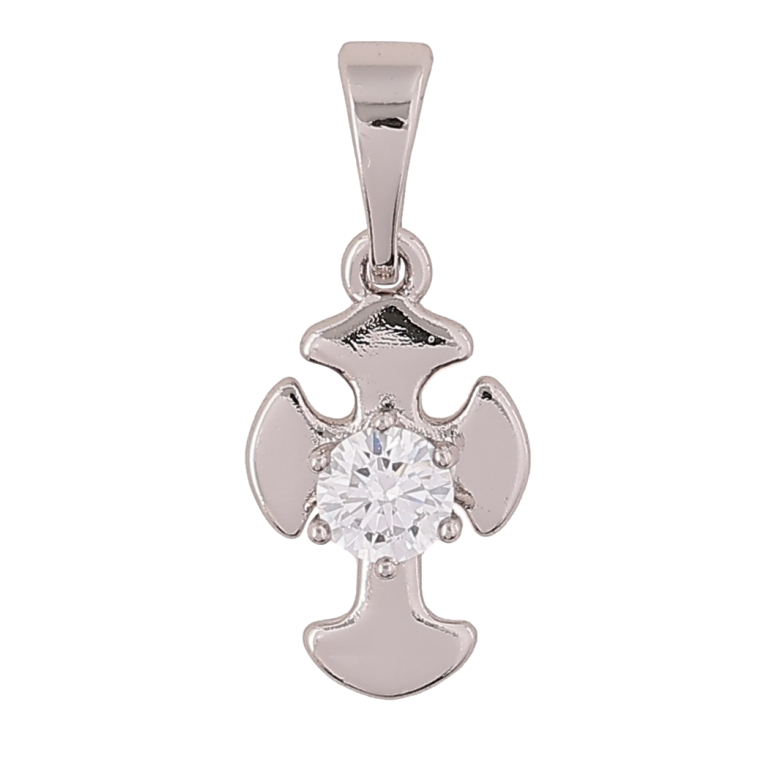 Кулон Xuping Родий Крест с цирконием для цепочки до 5мм фото №1