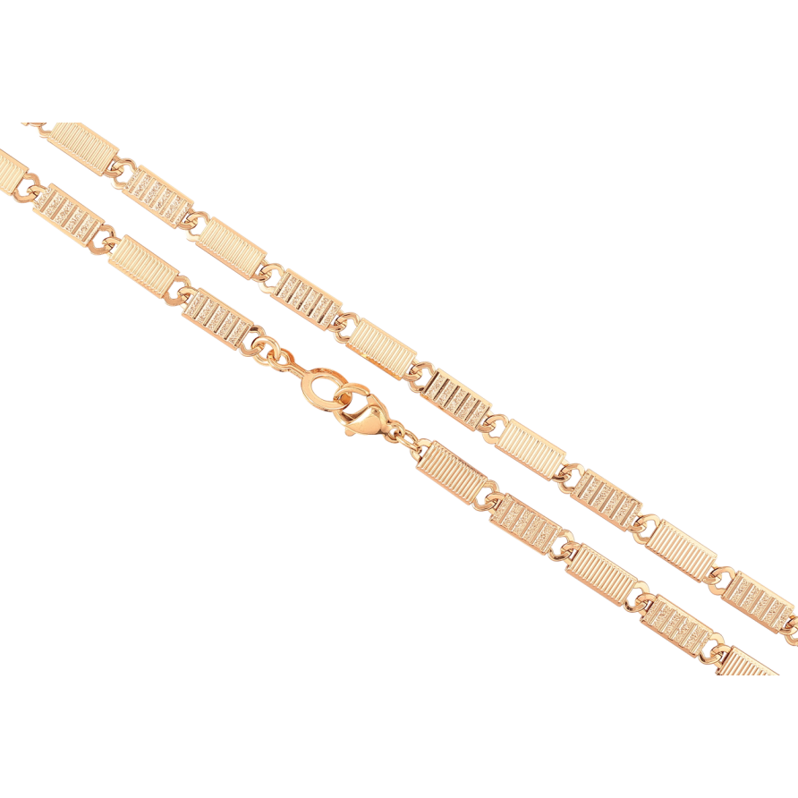 Цепочка Xuping Позолота 18K Плетение Фантазийное длинна 45см х 4мм фото №1