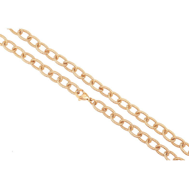 Цепочка Xuping Позолота 18K Плетение Якорное с узором длинна 50см х 7мм фото №1