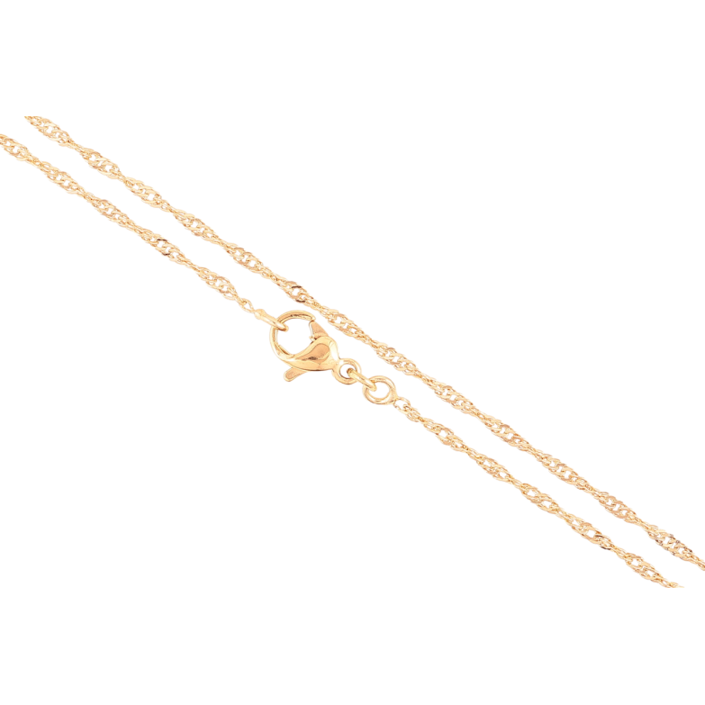 Цепочка Xuping Позолота 18K Плетение Сингапур длинна 45см х 1.5мм фото №1