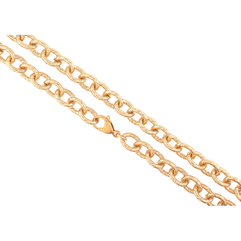 Цепочка Xuping Позолота 18K Плетение Якорное с узором длинна 50см х 8мм фото №1