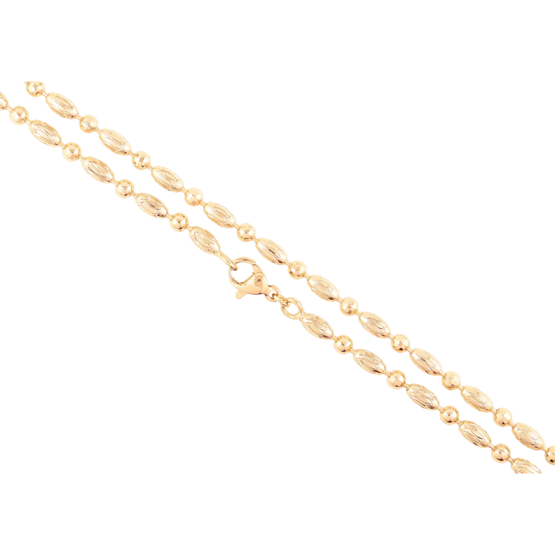 Цепочка Xuping Позолота 18K Плетение Перлина длинна 50см х 3мм фото №1