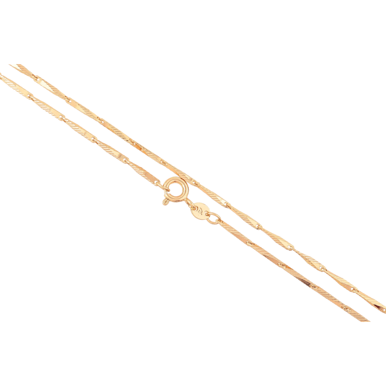 Цепочка Xuping Позолота 18K Плетение Фантазийное длинна 45см х 1.5мм фото №1