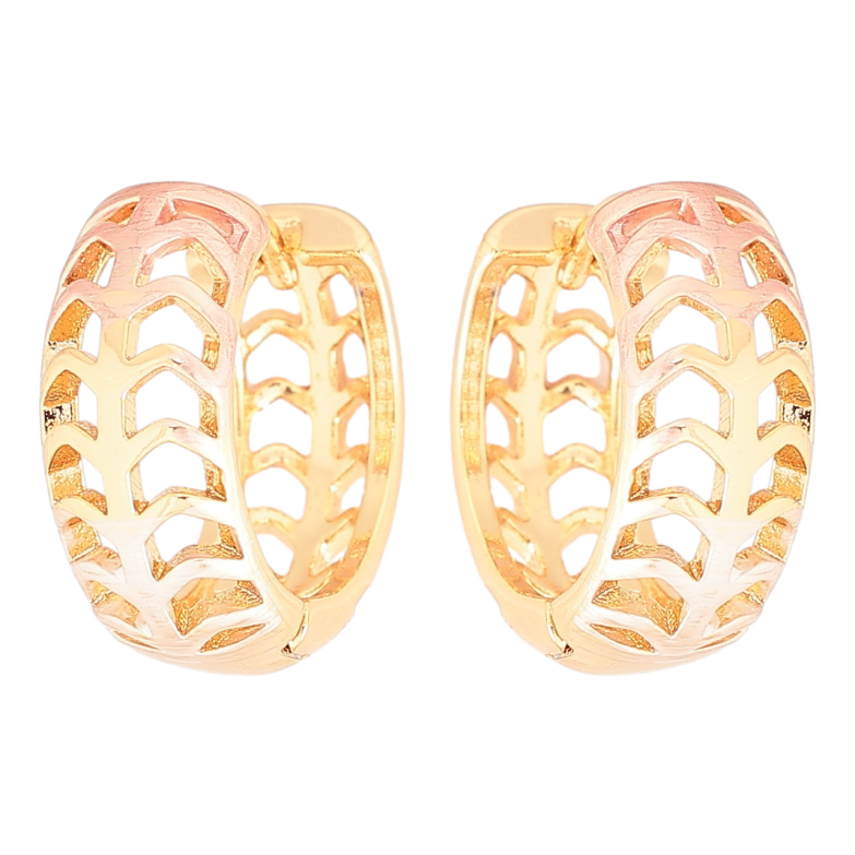 Сережки Xuping Позолота 18K колечка «Різьблений візерунок із фарбуванням емаллю» фото №1