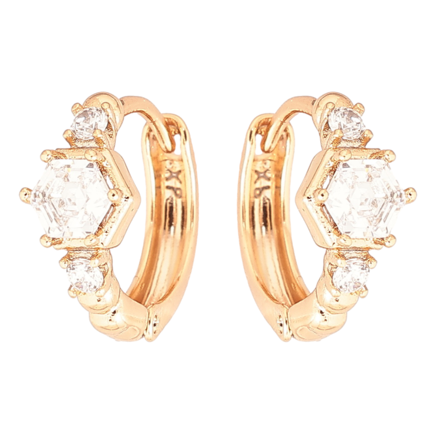 Серьги Xuping Позолота 18K колечки Блеск кристаллов фото №1 Серьги Xuping Позолота 18K колечки Блеск кристаллов фото №1