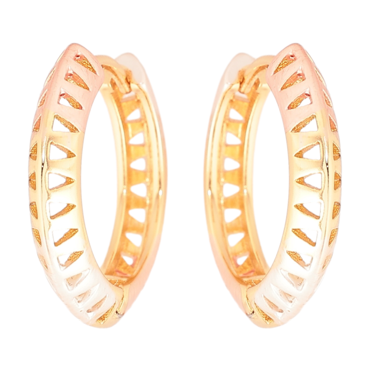 Сережки Xuping Позолота 18K колечка «Різьблений візерунок з фарбуванням емаллю» фото №4 Сережки Xuping Позолота 18K колечка «Різьблений візерунок з фарбуванням емаллю» фото №4