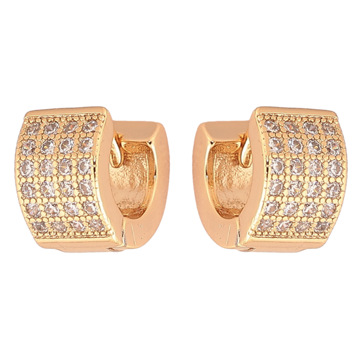 Серьги Xuping Позолота 18K колечки Инкрустация цирконием фото №12