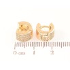 Серьги Xuping Позолота 18K колечки Инкрустация цирконием фото №2