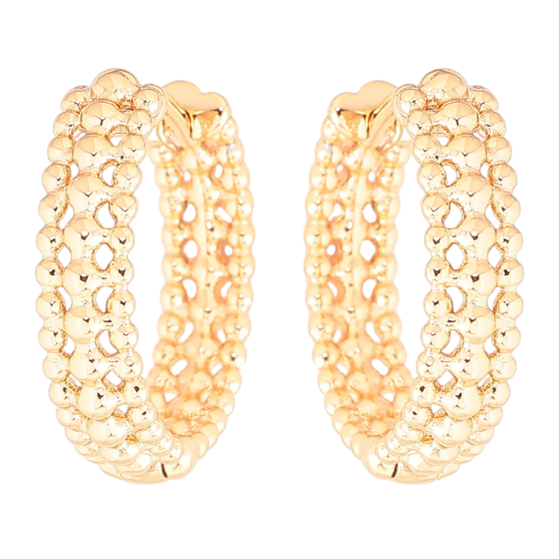 Серьги Xuping Позолота 18K колечки Декоративный узор фото №1