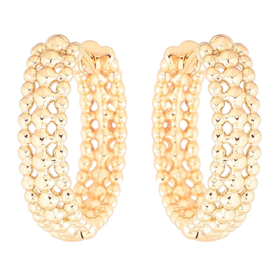 Серьги Xuping Позолота 18K колечки Декоративный узор фото №1