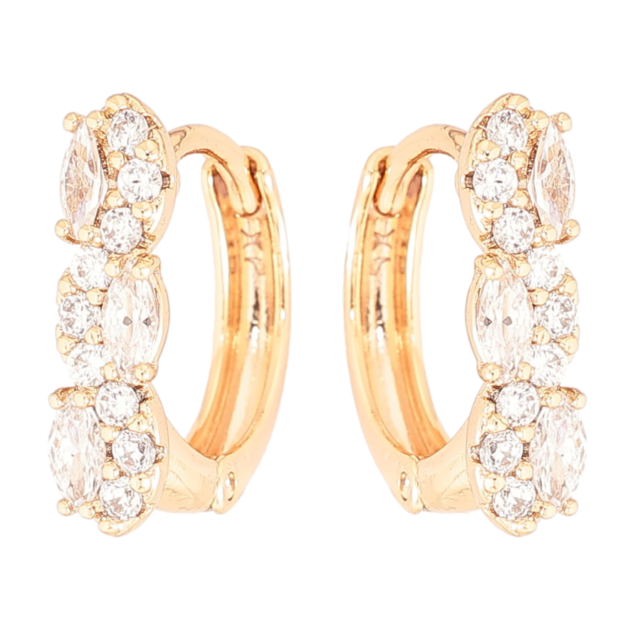 Серьги Xuping Позолота 18K колечки Узор с инкрустацией цирконием фото №1 Серьги Xuping Позолота 18K колечки Узор с инкрустацией цирконием фото №1