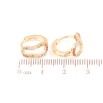 Серьги Xuping Позолота 18K колечки Фигурные с разноцветным цирконием фото №2 Серьги Xuping Позолота 18K колечки Фигурные с разноцветным цирконием фото №2
