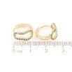 Сережки Xuping Позолота 18K колечка «Фігурні з зеленим цирконієм» фото №2