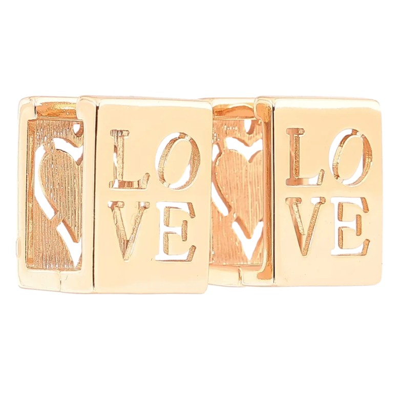 Сережки Xuping Позолота 18K колечка «Love» фото №1