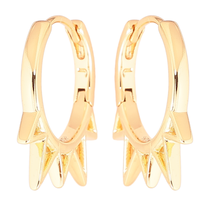 Серьги Xuping Позолота 18K колечки Декоративный боковой узор фото №11