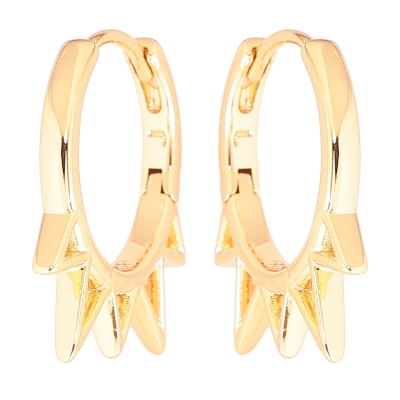 Сережки Xuping Позолота 18K колечка «Декоративний бічний візерунок» фото №1 Сережки Xuping Позолота 18K колечка «Декоративний бічний візерунок» фото №1