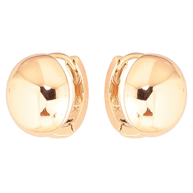 Сережки Xuping Позолота 18K колечка «Напівсфери» фото №1