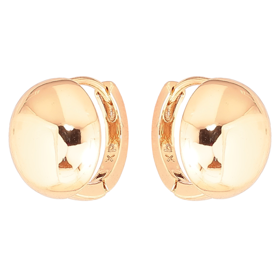 Сережки Xuping Позолота 18K колечка «Напівсфери» фото №1