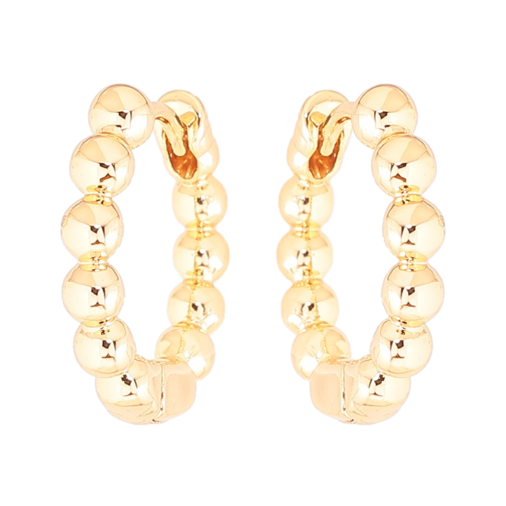 Серьги Xuping Позолота 18K колечки Узор из шариков фото №25