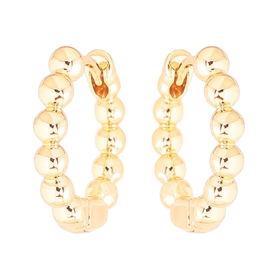 Серьги Xuping Позолота 18K колечки Узор из шариков фото №1 Серьги Xuping Позолота 18K колечки Узор из шариков фото №1