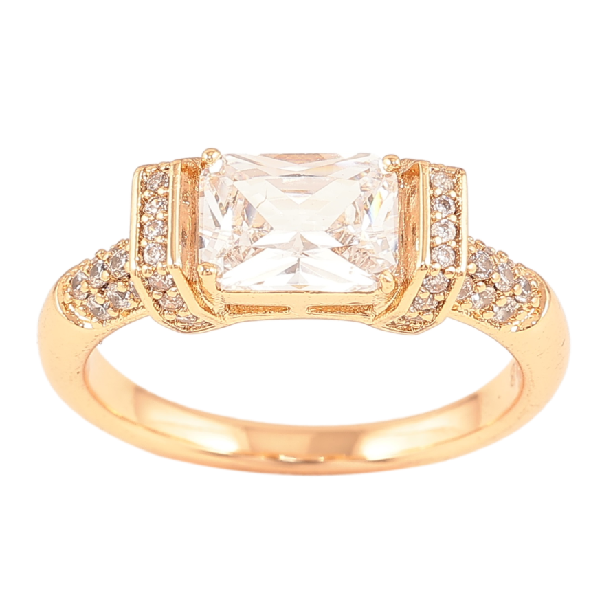 Кольцо Xuping Позолота 18K Инкрустация цирконием и фианит фото №1