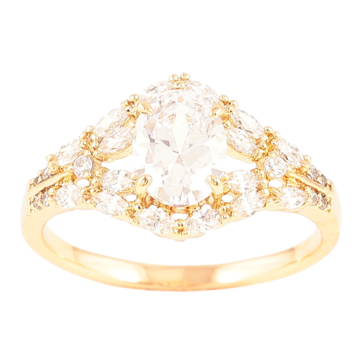 Кольцо Xuping Позолота 18K Инкрустация цирконием фото №18