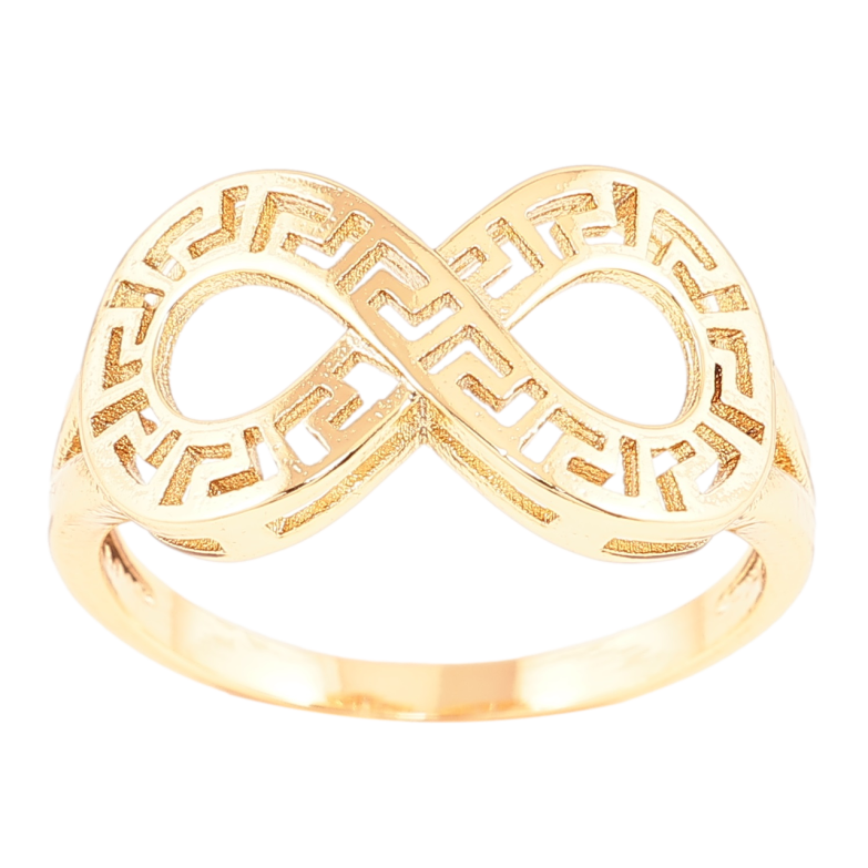 Каблучка Xuping Позолота 18K «Нескінченність з грецьким візерунком» фото №1