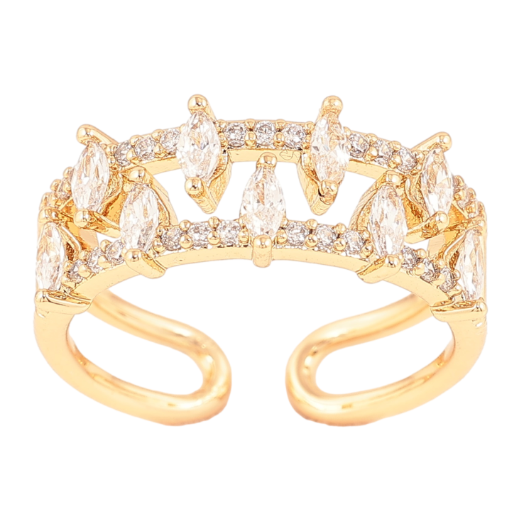 Кольцо Xuping Позолота 18K Декоративный узор с цирконием фото №13