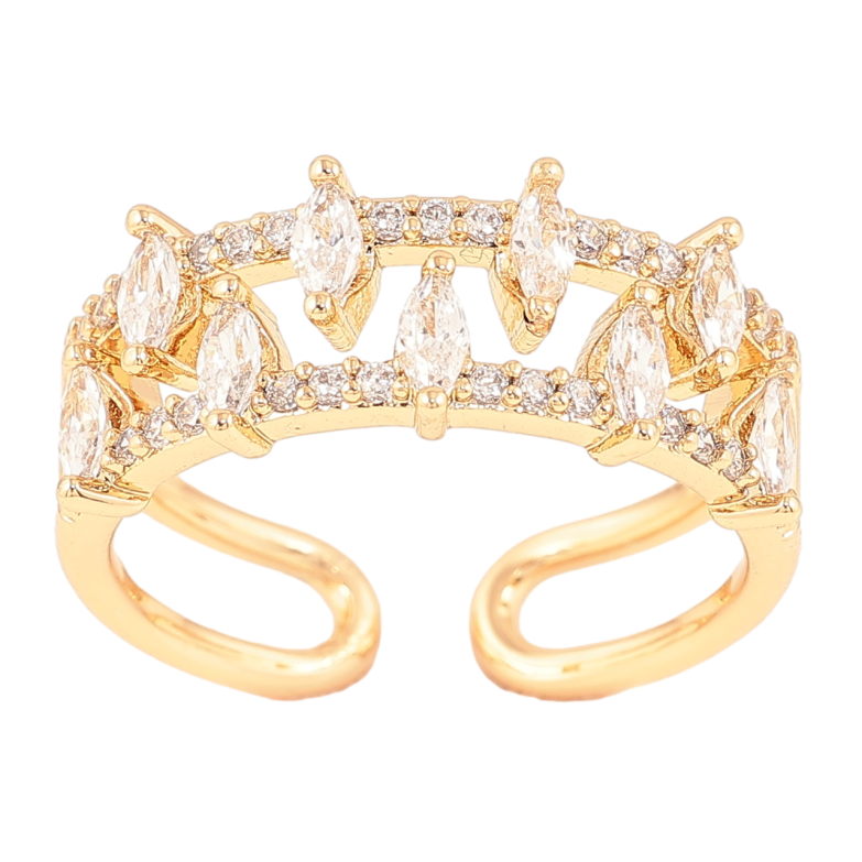 Кольцо Xuping Позолота 18K Декоративный узор с цирконием фото №4