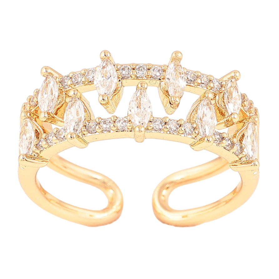 Кольцо Xuping Позолота 18K Декоративный узор с цирконием фото №1