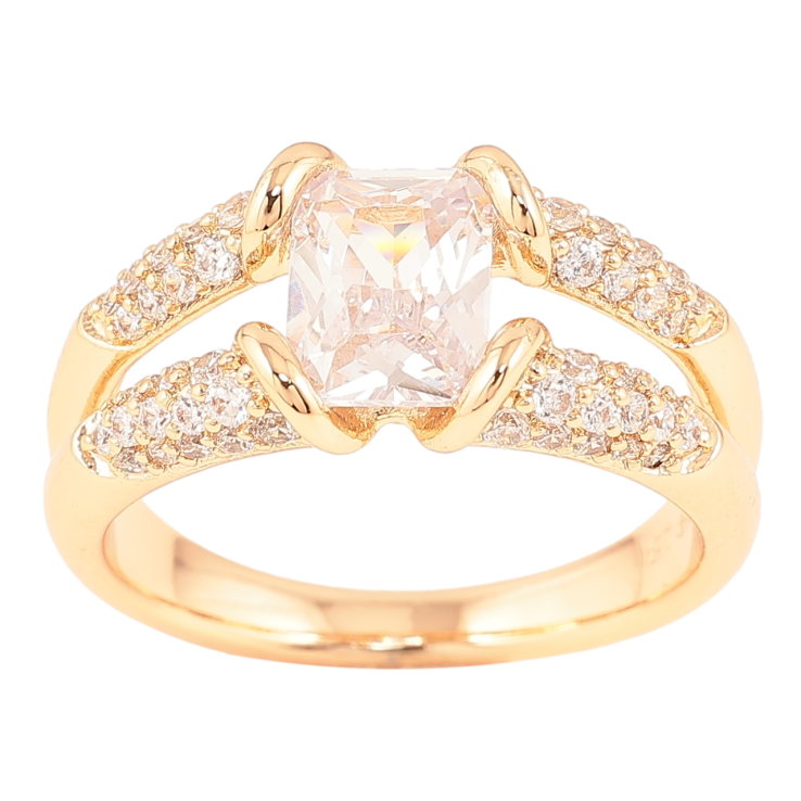 Каблучка Xuping Позолота 18K «Візерунок з інкрустацією цирконієм і фіанітом» фото №20