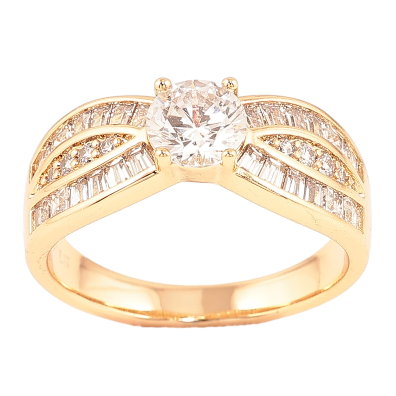 Каблучка Xuping Позолота 18K «Інкрустація цирконієм» фото №4