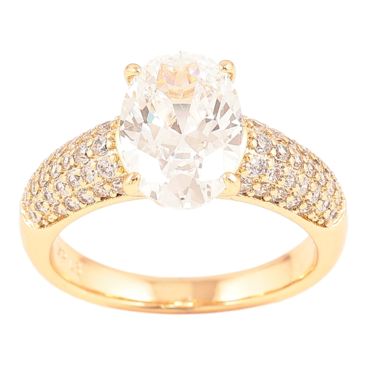 Кольцо Xuping Позолота 18K Инкрустация цирконием с фианитом фото №2