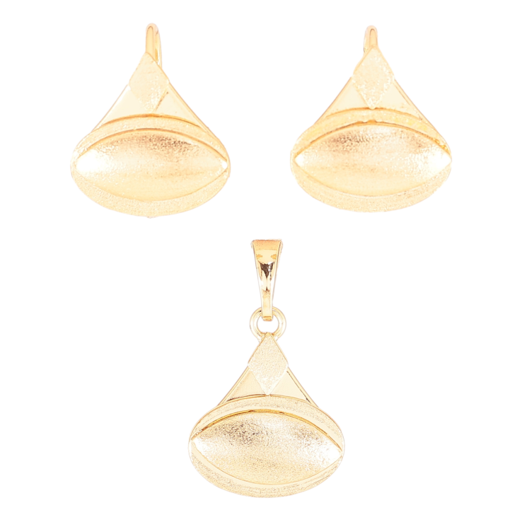 Набір Xuping Позолота 18K Сережки Кулон «Декоративний візерунок з шагренью» фото №13