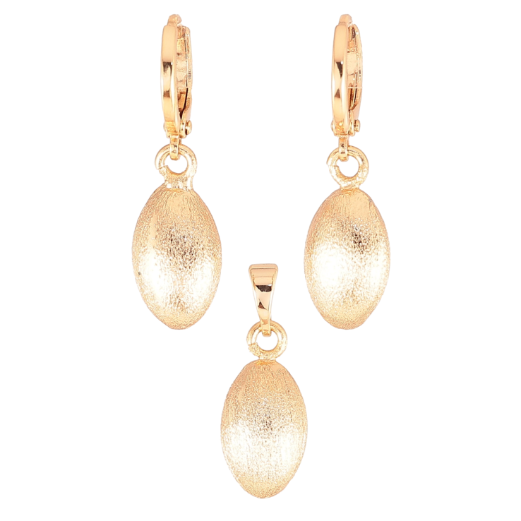 Набір Xuping Позолота 18K Сережки Кулон «Фігурні підвіски з шагренью» фото №18