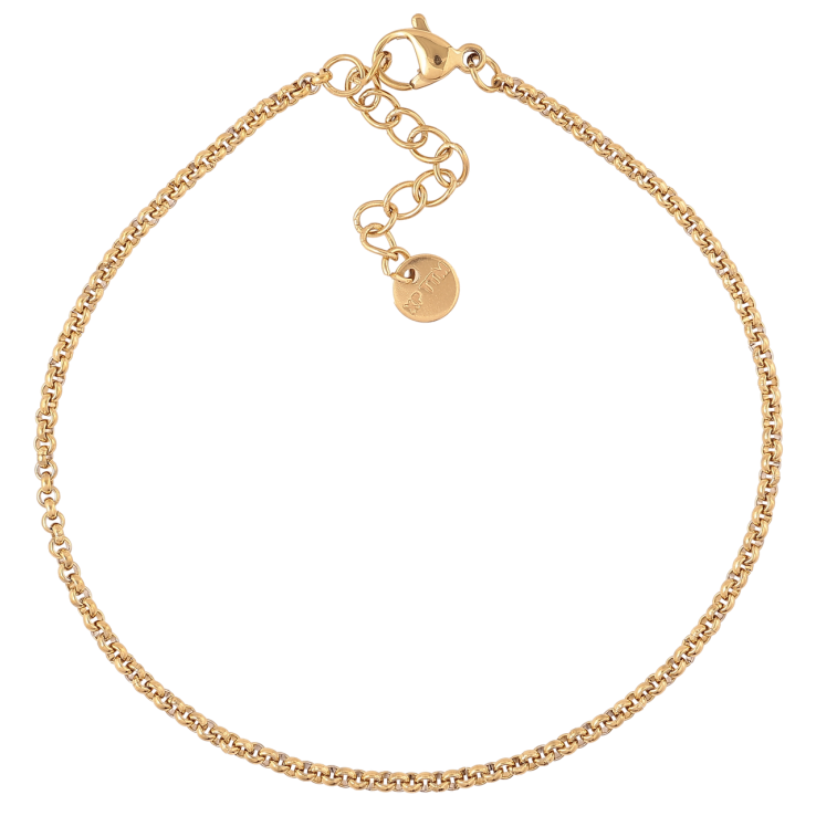 Браслет Xuping ТТМ Stainless Steel цвет 14К Цепочка Бельцер с доп.цеп 20-23см х 2мм фото №24