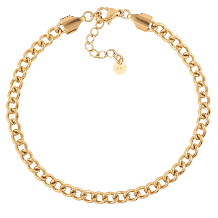 Браслет Xuping ТТМ Stainless Steel цвет 14К Цепочка Панцирная с доп.цеп 20.5-23.5см х 4мм фото №18