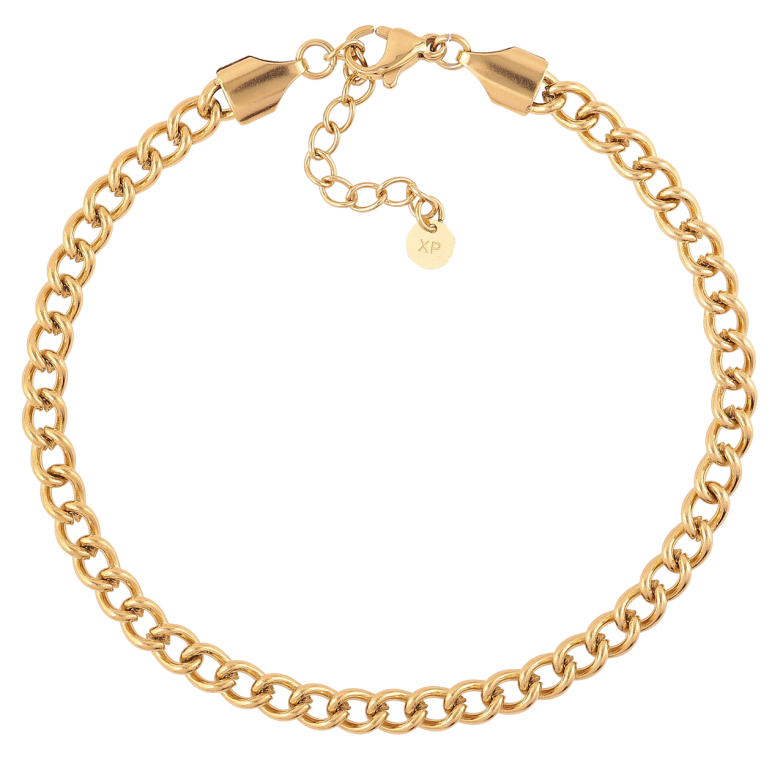 Браслет Xuping ТТМ Stainless Steel колір 14К «Ланцюжок Панцирний» з доп.ланцюгом 20.5-23.5см х 4мм фото №16