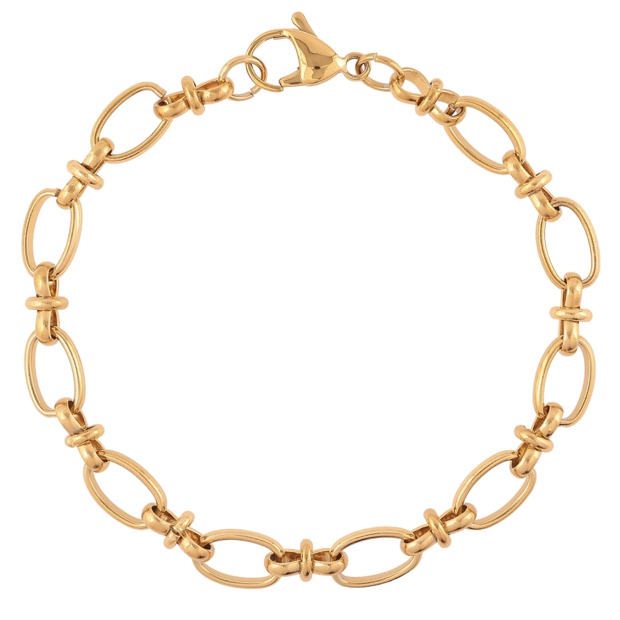 Браслет Xuping ТТМ Stainless Steel колір 14К «Декоративний візерунок» довжина 20см х 5-7мм фото №1