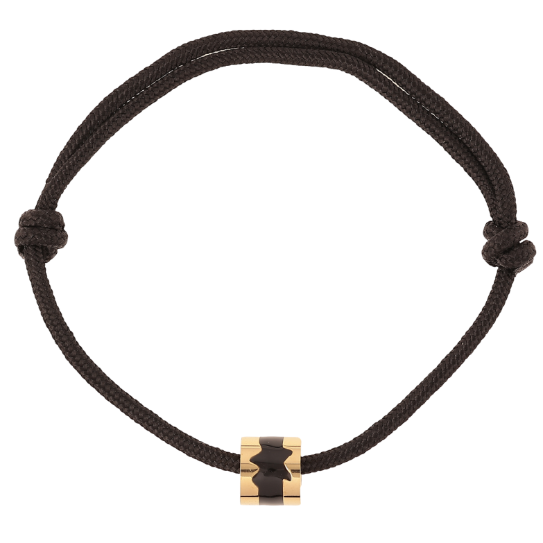 Браслет Xuping ТТМ Stainless Steel колір 14К «Чорний шнур з намистиною» на затягуванні 14-17см х 2мм фото №1