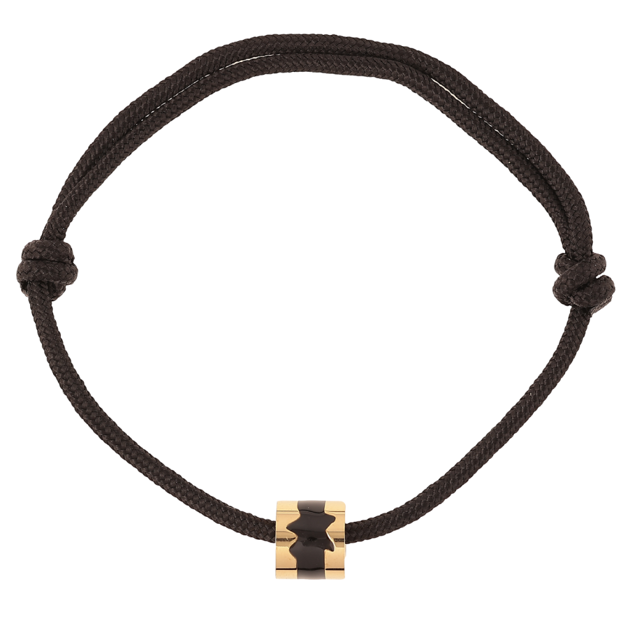 Браслет Xuping ТТМ Stainless Steel колір 14К «Чорний шнур з намистиною» на затягуванні 14-17см х 2мм фото №1