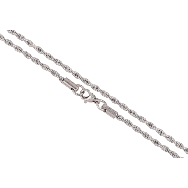 Цепочка Xuping ТТМ Stainless Steel цвет Родий Плетение Веревка длина 46см х 2.5мм фото №1