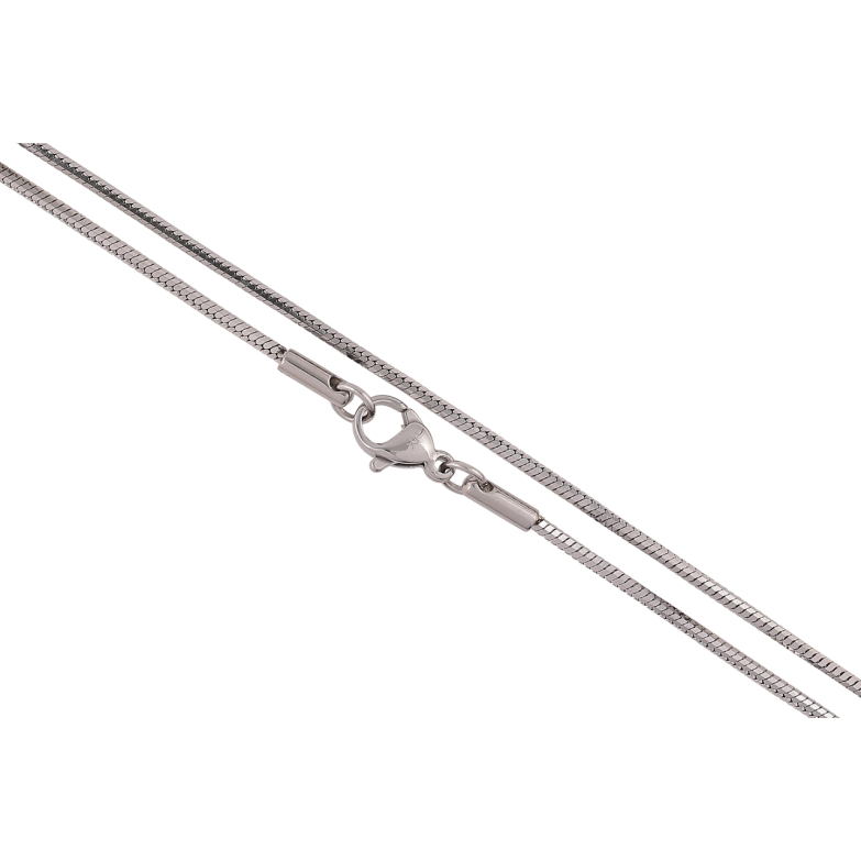 Цепочка Xuping ТТМ Stainless Steel цвет Родий Плетение Ювелирный шнур восьмигранный длина 50см х 1.5мм фото №1