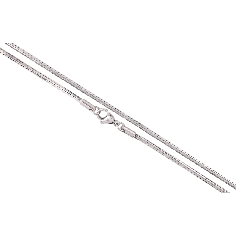 Цепочка Xuping ТТМ Stainless Steel цвет Родий Плетение Ювелирный шнур восьмигранный длина 50см х 2мм фото №1