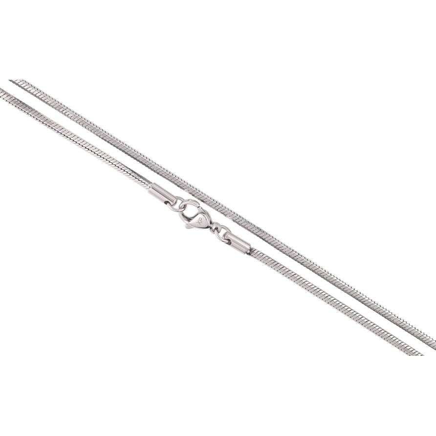 Цепочка Xuping ТТМ Stainless Steel цвет Родий Плетение Ювелирный шнур восьмигранный длина 50см х 2мм фото №1